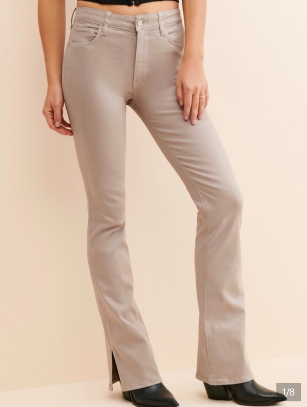 NEW Hudson Barbara High Rise Boot cut Coated Moonrock
